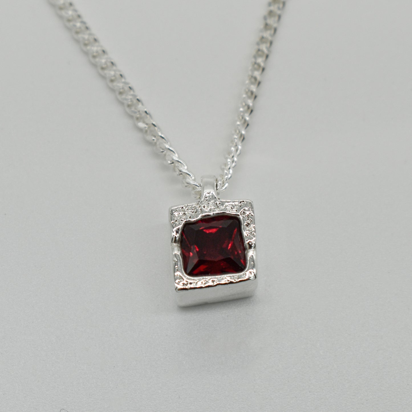 RUBY CUBE NECKLACE