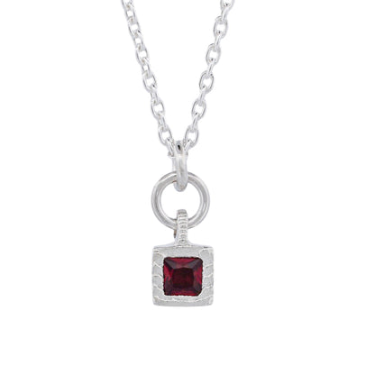 RUBY CUBE NECKLACE